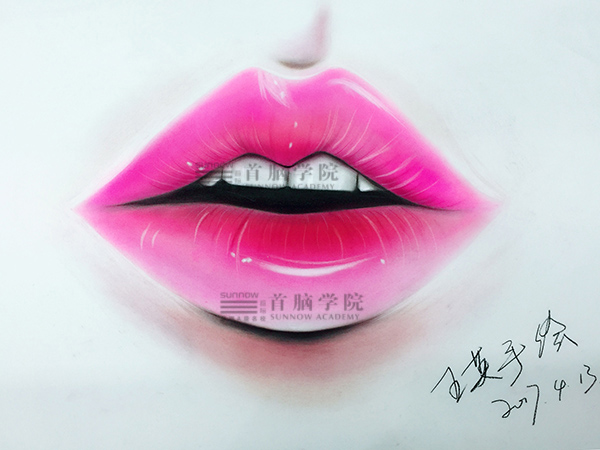 首脑学院南山校区妆素描作品